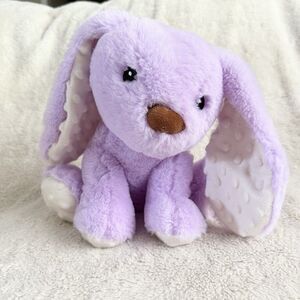 Spark Create Imagine Bunny Rabbit 10” Minky Purple Plush Sensory Rattle Crinkle